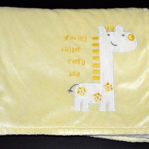 Snuggly Baby Yellow Baby BLANKET Giraffe Blanket